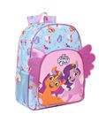 Mochila escolar 33cm adapt.carro my little pony "wild & free" safta 612335