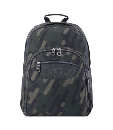 Mochila escolar adap carro camuflaje totto ma04eco021-2210n-3dl - MA04ECO021-2210N-3DL