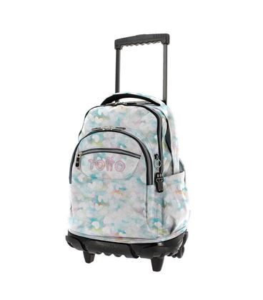 Mochila con carro compac grande corazones pastel totto ma03eco006-2311p-4hx - MA03ECO006-2311P-4HX