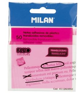 Nota adhesiva posit translucida 76x76 50h rosa milan 411260850