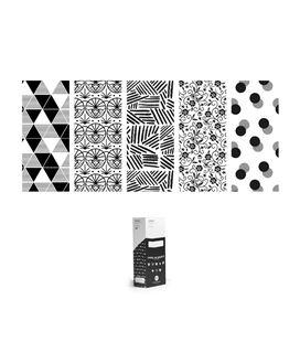 Papel regalo 70cmsx2mts rollo black&white pryse 3150027 - 3150027