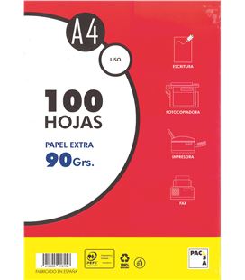 Papel a4 100h 90grs blanco satinado pacsa 21815