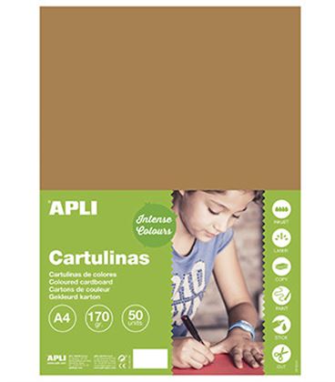 Cartulina a4 50h avellana apli 16499 - 16499