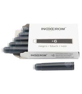 Cartucho tinta pluma corto negro c.6 inoxcrom 965206 - 10601001