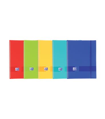 Carpeta 40 fundas a4 espiral goma colores vivos oxford 400146223 - 400146223