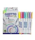 Rotulador escolar turbo glitter purpurina pastel c.8 giotto f426300 - F426300