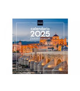 Calendario pared 2025 30x30 ciudades con encanto finocam 780304625 - 780304625