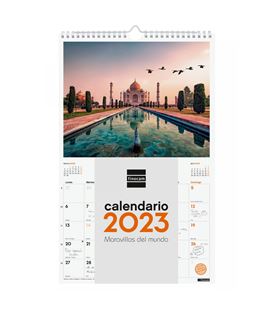 Calendario pared 2024 250x400 maravillas del mundo finocam 780554124
