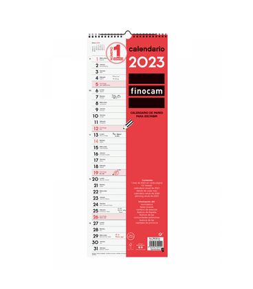 Calendario pared 2024 155x430 largo escribir finocam 780180024 - 780180023