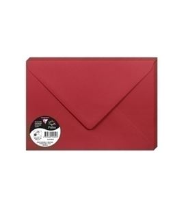 Sobre 162x229mm 120gr rojo grosella 20u clariefontaine 5582c