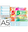 Cuaderno grapa a5 pautaguia carton 32h 70g 5x5mm liderpapel 51709