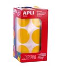 Gomet rollo circulo grande 33mm amarillo apli 17865