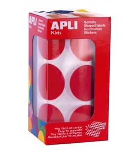 Gomet rollo circulo grande 33mm rojo apli 17863 - 17863