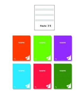 Cuaderno grapa a5 pauta 3,5mm 48hojas 90grs surtidos flexipac pacsa 20049 - 20049