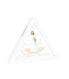 Hucha triangular comunión niña flores arguval 48702 - 48702
