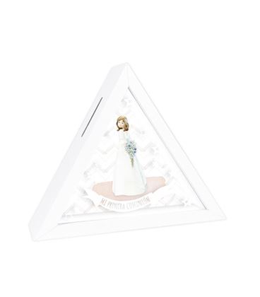 Hucha triangular comunión niña flores arguval 48702 - 48702