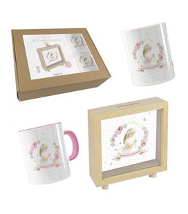 Set comunión niña orla. hucha-taza-cubilete arguval 48849 - 48849