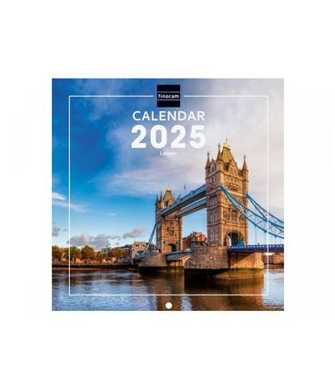 Calendario pared 2025 18x18 escribir london finocam 781235625 - 781235625