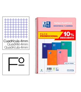 Cuaderno espiral fº 4x4 80h 90grs pp surtido clasic oxford 400091366 - 400091366