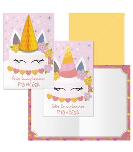 Tarjeta felicitacion unicornio guirnalda dohe 70245 - 70245