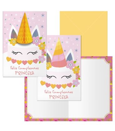 Tarjeta felicitacion unicornio guirnalda dohe 70245 - 70245