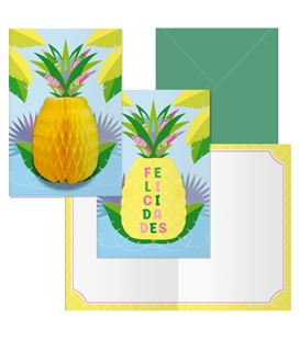 Tarjeta felicitacion piña guirnalda dohe 70247 - 70247