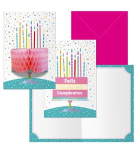 Tarjeta felicitacion tarta guirnalda dohe 70248 - 70248