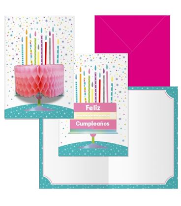 Tarjeta felicitacion tarta guirnalda dohe 70248 - 70248