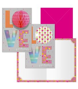 Tarjeta felicitacion love guirnalda dohe 70249 - 70249