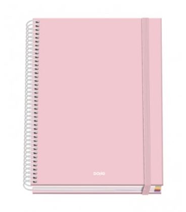 Cuaderno a5 5x5 100h 90gr tapa dura serenity rosa dohe 51929 - 51929