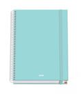 Cuaderno a5 5x5 100h 90gr tapa dura serenity verde dohe 51930