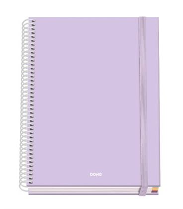 Cuaderno a5 5x5 100h 90gr tapa dura serenity morado dohe 51931 - 51931