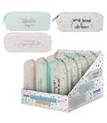 Estuche vacío rectangular silicona traslucida glitter dohe 51209