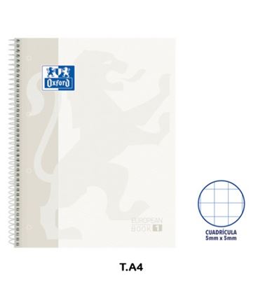 Cuaderno espiral a4 5x5 80h 90grs t/e/d blanco oxford 400117449 - 400117449