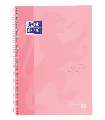 Cuaderno espiral a4 5x5 80h 90grs t/e/d rosa pastel oxford 400117272 - 400117272