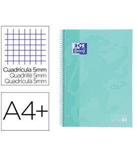Cuaderno espiral a4 5x5 80h 90grs t/e/d verde pastel oxford 400117274 - 400117274