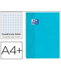 Cuaderno espiral a4 5x5 80h 90grs t/e/d azul pastel oxford 400107010