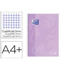 Cuaderno espiral a4 5x5 80h 90grs t/e/d lila malva pastel oxford 400117273 - 400117273