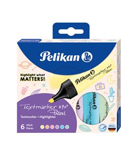 Marcador fluorescente 6 colores pastel pelikan 817325 - 100436031