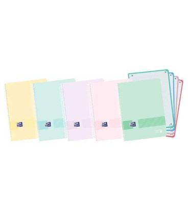 Cuaderno espiral a5 5x5 120h 90g microperforado pp pastel oxford 400166695 - 400166695
