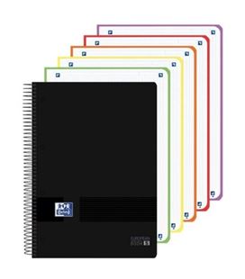 Cuaderno espiral a4 5x5 120h 90g microper. pp negro oxford 400196878 - 400196878