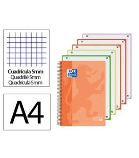 Cuaderno espiral a4 5x5 120h 90g microper. pp oxford 400196862 - 400196862