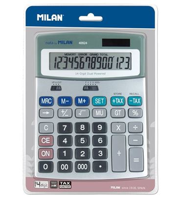 Calculadora 12 digitos plata milan 40924bl 021742 - 40924BL