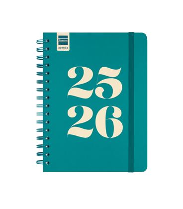 Agenda escolar 25/26 1/4 semana vista h cosmo aqua finocam 537050426 - 537050426