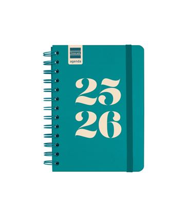 Agenda escolar 25/26 1/8 semana vista h cosmo aqua finocam 537010426 - 537010426