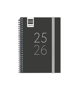 Agenda escolar 25/26 1/8 semana vista h sec negro finocam 634224026