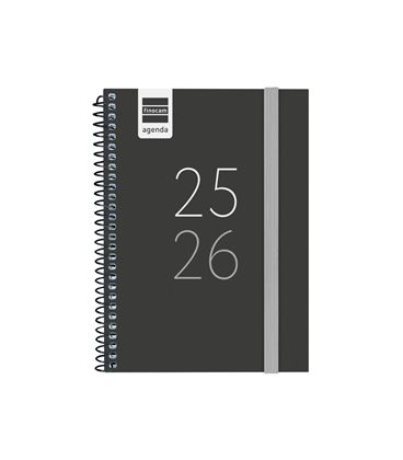 Agenda escolar 25/26 1/8 semana vista h sec negro finocam 634224026 - 634224026