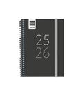 Agenda escolar 25/26 1/8 semana vista h sec negro finocam 634224026
