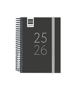 Agenda escolar 25/26 1/8 dia pagina sec negro finocam 634264026