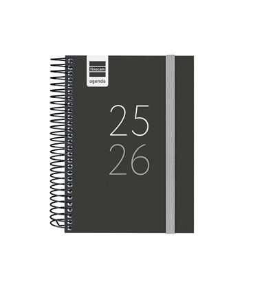 Agenda escolar 25/26 1/8 dia pagina sec negro finocam 634264026 - 634264026